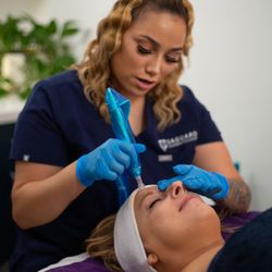 Saguaro Dermatology - Phoenix - Microneedling is a minimally invasive procedure that uses small needles to prick the skin in order to generate new collagen.