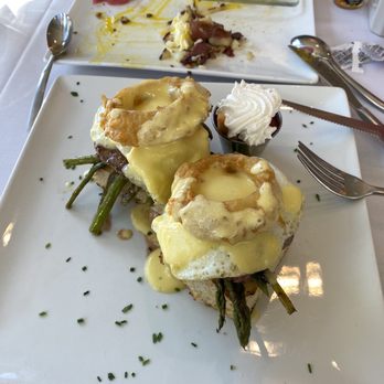 Reflect Bistro - Eggs Benedict served on Filet Mignon on Ciabatta bread.   Outstanding. - Bars Near Me - Traverse City, Michigan