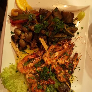 Il mare di Sardegna - Scampi-Spieße mit verschiedenen Beilagen - Italian Near Me - Bad Salzschlirf, HE Il mare di Sardegna - Scampi-Spieße mit verschiedenen Beilagen - Italian Near Me - Bad Salzschlirf, HE