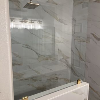 A Super Glass - Shower glass installed on top of the pony wall - Windshield Installation & Repair Near Me - Fontana, California A Super Glass - Shower glass installed on top of the pony wall - Windshield Installation & Repair Near Me - Fontana, California