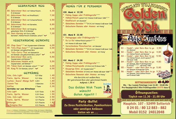 Menu photo 2 Golden Wok Baesweiler, NW
