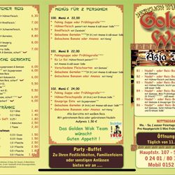 Golden Wok - Speisekarte Stand Februar 2021