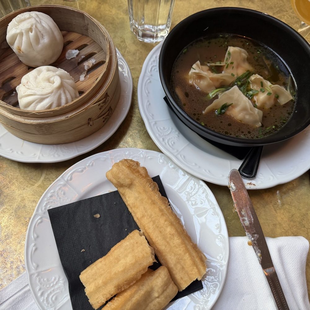 Brewery Bhavana - Char Siu Bao & Seafood Dumplings with Youtiao doughnuts for dipping - Dim Sum Near Me - Raleigh, North Carolina