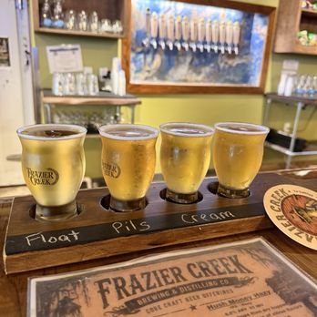 Frazier Creek Brewing and Distilling - Delicious beer flight - Distilleries Near Me - Stuart, Florida Frazier Creek Brewing and Distilling - Delicious beer flight - Distilleries Near Me - Stuart, Florida
