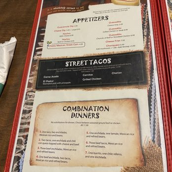 El Mezcal - Menu Pg. 1 - Mexican Near Me - Stevens Point, Wisconsin