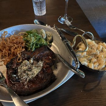 BOA Steakhouse - Cajun ribeye. Wish they didn't add that compound butter. Thankful for the onion strings. The mac n cheese side dish was also delicious. - Bars Near Me - Napa, California BOA Steakhouse - Cajun ribeye. Wish they didn't add that compound butter. Thankful for the onion strings. The mac n cheese side dish was also delicious. - Bars Near Me - Napa, California
