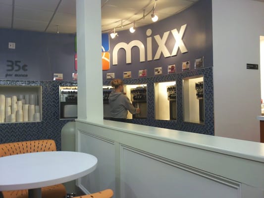 Photo of Mixx Frozen Yogurt - Allston, MA, US. Froyo bar/area