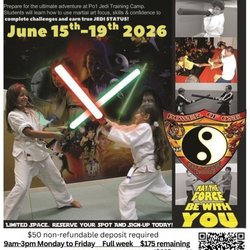 Power of One - High energy, positive "I Can" building atmosphere for kid's martial art day camps! New student beginners welcome ages 5-12yrs.