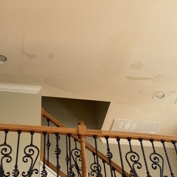 Absolute Plumbing & Excavating - 2nd level ceiling after it dried - Plumbing Near Me - Troy, Virginia Absolute Plumbing & Excavating - 2nd level ceiling after it dried - Plumbing Near Me - Troy, Virginia