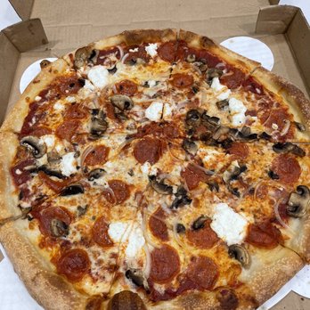 Infinity Pizza - 18" with pepperoni, onion, mushroom, and ricotta. - Pizza Near Me - Clearwater, Florida