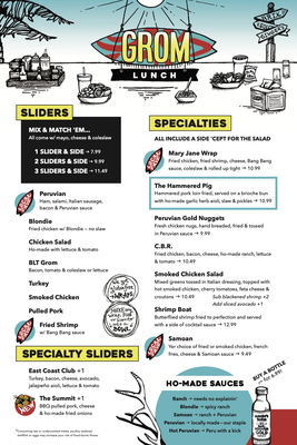 Menu photo 7 Grom Jacksonville Beach, FL Menu photo 7 Grom Jacksonville Beach, FL