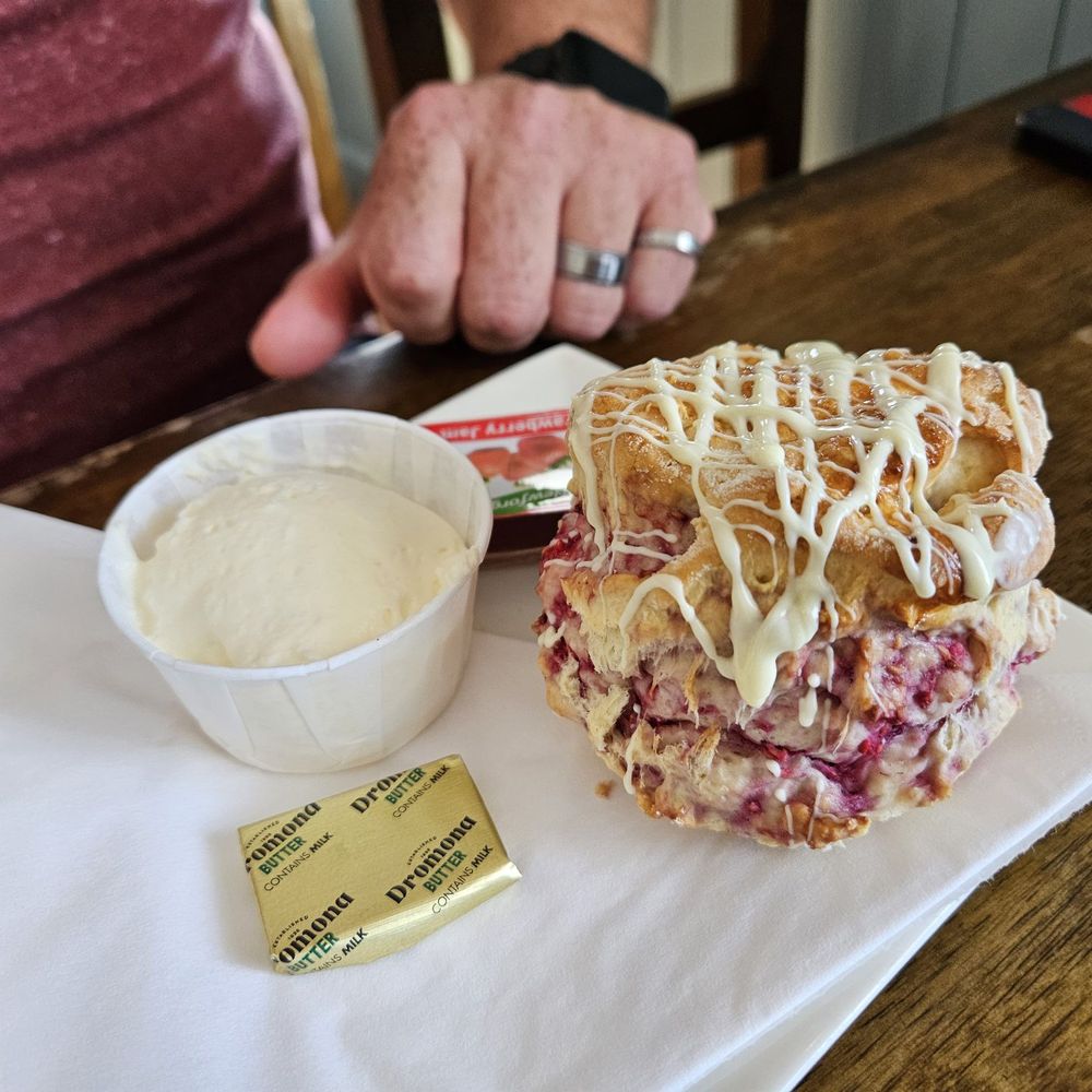 The Nook - Raspberry white chocolate scone - Cafes Near Me - Bushmills, MYL The Nook - Raspberry white chocolate scone - Cafes Near Me - Bushmills, MYL