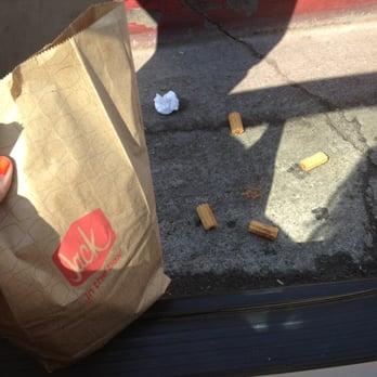 Jack in the Box - Poorly packaged churros, spilled onto my car so I could no longer enjoying purchasing and eating them -.- - Fast Food Near Me - Reseda, California