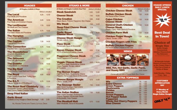 Menu photo 2 Hoagie Xpress Levittown, PA Menu photo 2 Hoagie Xpress Levittown, PA