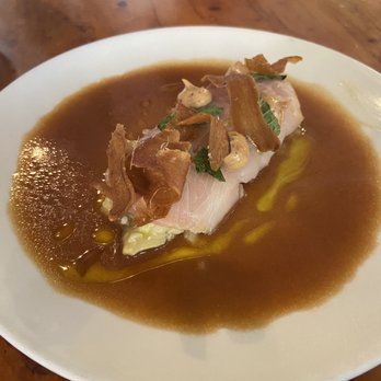 Mediterranean Exploration - Hamachi crudo (yellowtail and eggplant) - Mediterranean Near Me - Portland, Oregon Mediterranean Exploration - Hamachi crudo (yellowtail and eggplant) - Mediterranean Near Me - Portland, Oregon
