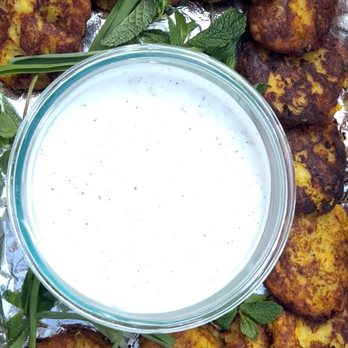 Sogol's Plate - Potato pancakes with yoghurt sauce - Persian/Iranian Near Me - Los Angeles, California