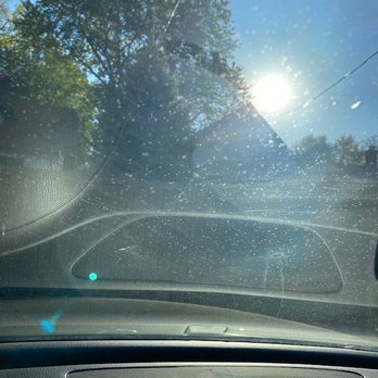 Dan's Nicollet Car Wash - Untouched windshield, note finger smear - Car Wash Near Me - Minneapolis, Minnesota