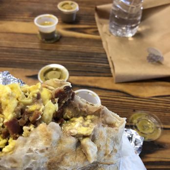 Lily's Malibu - Bacon Breakfast Burrito (no cheese) w/ delicious salsa. - Burgers Near Me - Malibu, California
