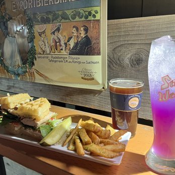 Midtown BierGarten - belgie bird with our drinks - German Near Me - Sacramento, California Midtown BierGarten - belgie bird with our drinks - German Near Me - Sacramento, California