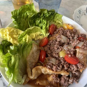 NaKorn - Sen Yai Rice Noodle with Beef Sauce - LUNCH ONLY  This was delicious! - Thai Near Me - Evanston, Illinois