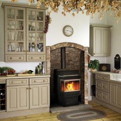 Kester Fireplace - Eco Pellet Stove Installed in a Kitchen