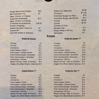 Arepa Lady - Menu - Colombian Near Me - Astoria, New York