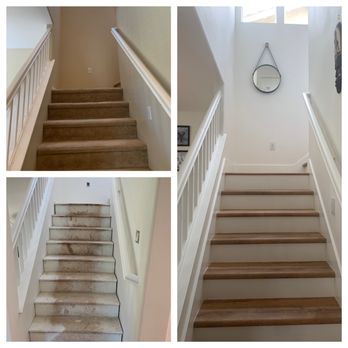 Midtown Flooring - Stairs: before, progress, and after! Thank you, Oscar!! - Carpeting Near Me - Los Angeles, California Midtown Flooring - Stairs: before, progress, and after! Thank you, Oscar!! - Carpeting Near Me - Los Angeles, California