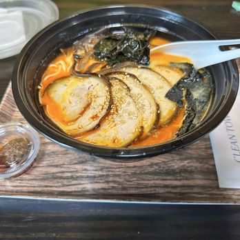 Ramen Station - Deluxe Spicy Tonkotsu Ramen, you get extra spice on the side - Ramen Near Me - Oakland, California