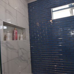Shower tile close up