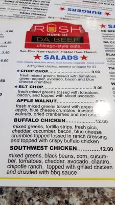 Menu photo 5 Rush Off Main Brownsburg, IN