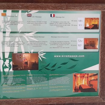 KIroMASAJE - Menu on front door - Massage Near Me - Barcelona, B KIroMASAJE - Menu on front door - Massage Near Me - Barcelona, B