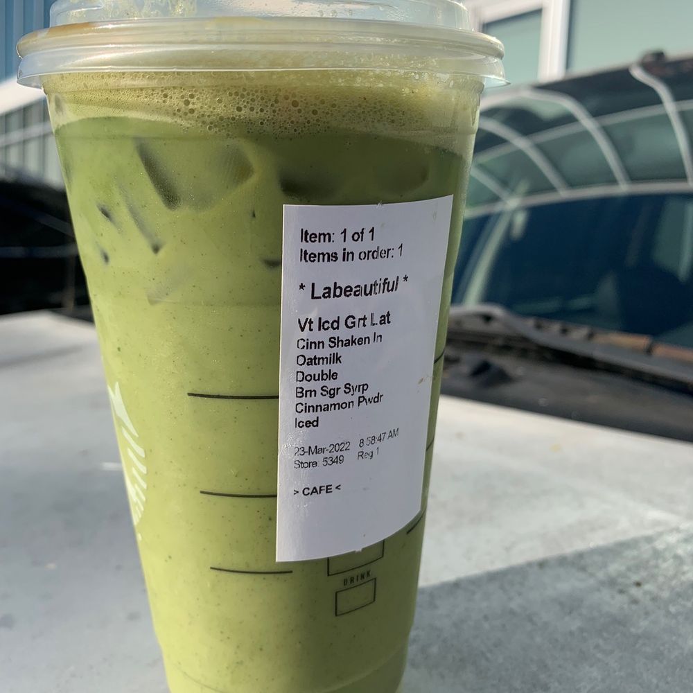 Starbucks - Macha green latte. - Coffee & Tea Near Me - El Segundo, California Starbucks - Macha green latte. - Coffee & Tea Near Me - El Segundo, California
