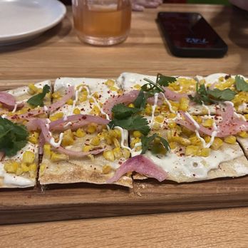 True Food Kitchen - Street corn flatbread - New American Near Me - Gaithersburg, Maryland