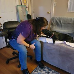 Phoenix Rising Intuitive Counseling & Energy Healing - Amber thanking me after healing her trauma from being attacked by an alpha dog the day before.