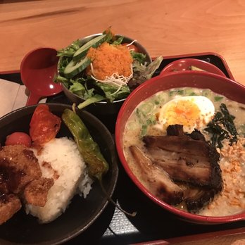 RAMEN-SAN - express lunch: Tonkotsu Ramen, karaage chicken ($15.95) - Ramen Near Me - Chicago, Illinois RAMEN-SAN - express lunch: Tonkotsu Ramen, karaage chicken ($15.95) - Ramen Near Me - Chicago, Illinois