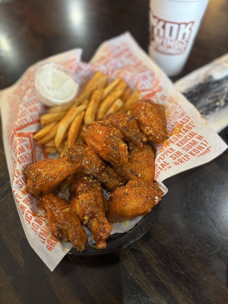 Food from KOK Wings & Things