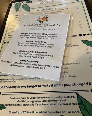 Menu photo 4 Zest Bar and Grill Bartow, FL Menu photo 4 Zest Bar and Grill Bartow, FL