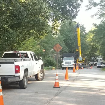Collins Tree & Stump Service - a 100 ft boom and reached my house from the street. He had obtained all the permit from the city - Tree Services Near Me - Aiken, South Carolina