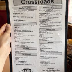 Crossroads Truck Stop - Menu
