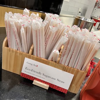 Gong Cha - Sugarcane straws! - Bubble Tea Near Me - Chino Hills, California Gong Cha - Sugarcane straws! - Bubble Tea Near Me - Chino Hills, California