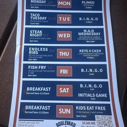 Current specials as of 9/25