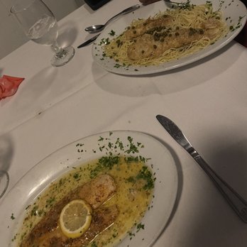 Hideaway Cafe - Hog fish blackened with veggies and hog fish francese with pasta AMAZING - Cafes Near Me - Marathon, Florida
