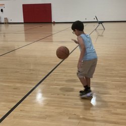 Taylor Family YMCA - Basketball play during open court.