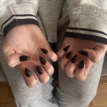 UT Nails & Spa - acrylic stiletto - black paint - Nail Salons Near Me - San Diego, California UT Nails & Spa - acrylic stiletto - black paint - Nail Salons Near Me - San Diego, California