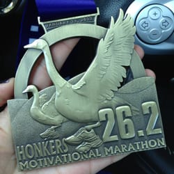 Honkers Motivational Marathon and Half Marathon - 2013 marathon medal