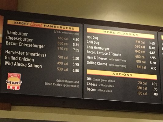 Menu photo 5 Nation's Giant Hamburgers Berkeley, CA
