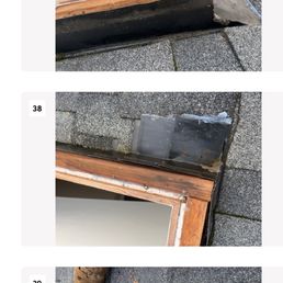 Pictures of work they did, with detailed estimates that they sent to my email.