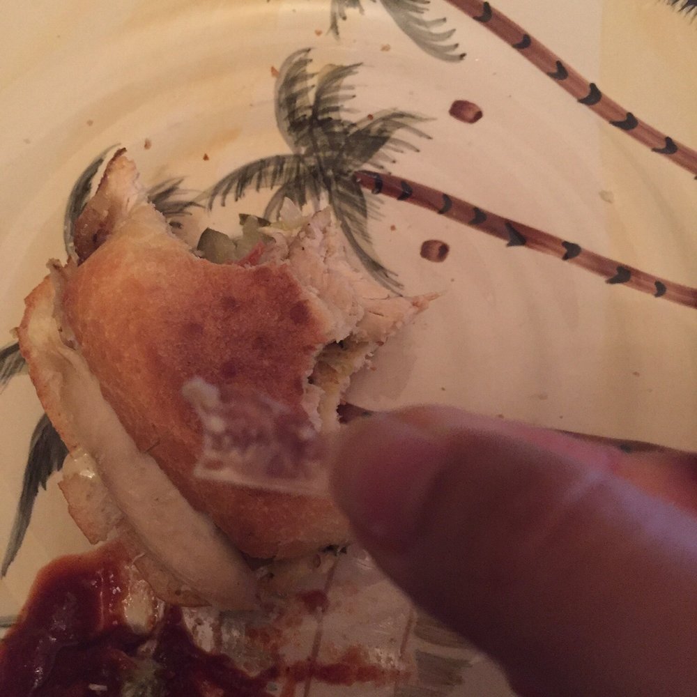 Bite - Another pic of the piece of plastic in my sandwich - Delis Near Me - San Francisco, California Bite - Another pic of the piece of plastic in my sandwich - Delis Near Me - San Francisco, California