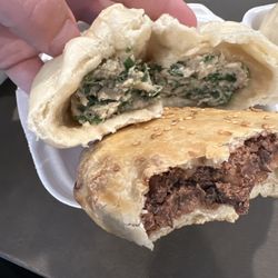 Yum Yum Pie - Pork and chive bun and red bean pie