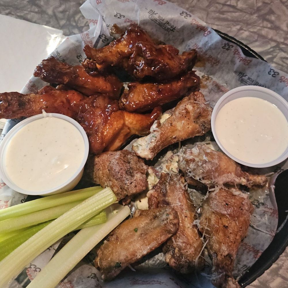Bubba's 33 - 4.11.25 bbq chipotle and parmasean wings #yum #ReviewsByRL - American Near Me - Fishers, Indiana Bubba's 33 - 4.11.25 bbq chipotle and parmasean wings #yum #ReviewsByRL - American Near Me - Fishers, Indiana